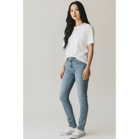 Express Jeans Womens 4R Blue High Rise Legging Performance Stretch Skinny Pants - Picture 1 of 10